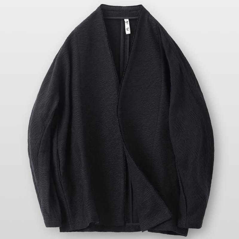 レトロな中国風デザインのカーディガン。復古風のゆったりとしたシルエット