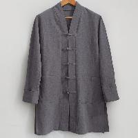 レトロで伝統的な漢服スタイルのミドル丈カーディガンです。