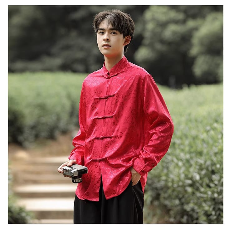 メンズのチャイナシャツ