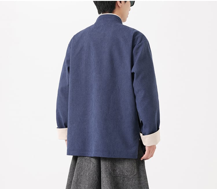 男性用のチャイナ長袖ジャケット