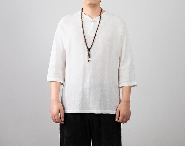 メンズの半袖チャイナTシャツ