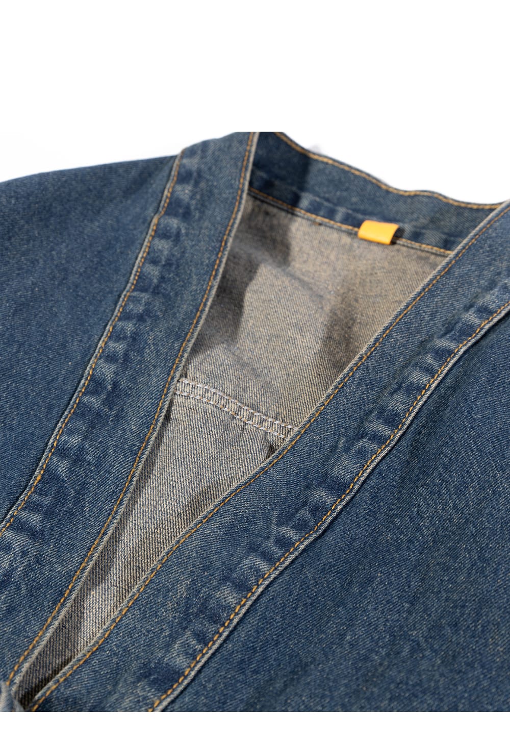 中華風のデニムカーディガン