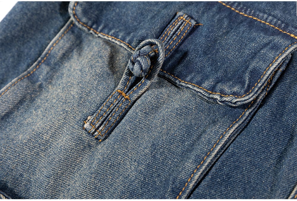 男性のチャイナデニムカーディガン