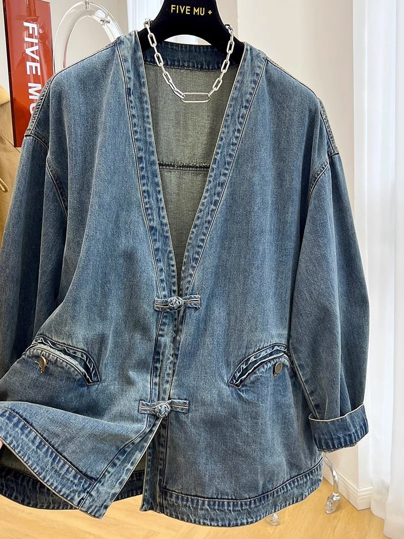 大きいサイズの中国服のチャイナカーディガン