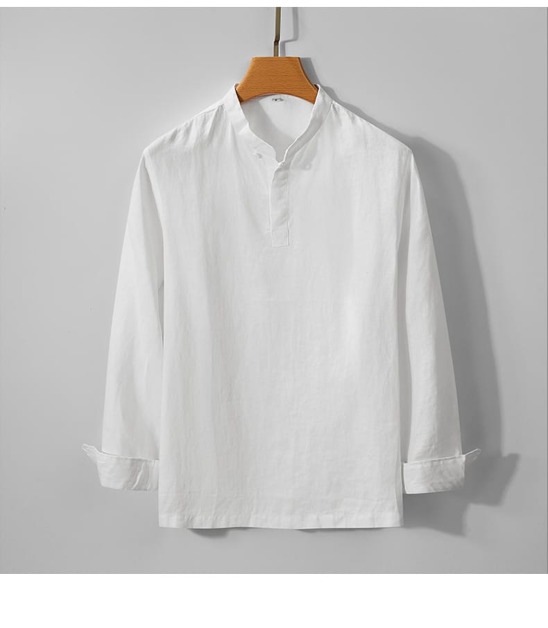 メンズのチャイナ立ち襟シャツ
