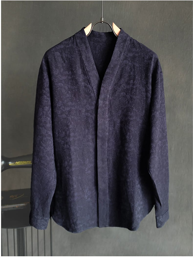 メンズの漢服襟シャツ