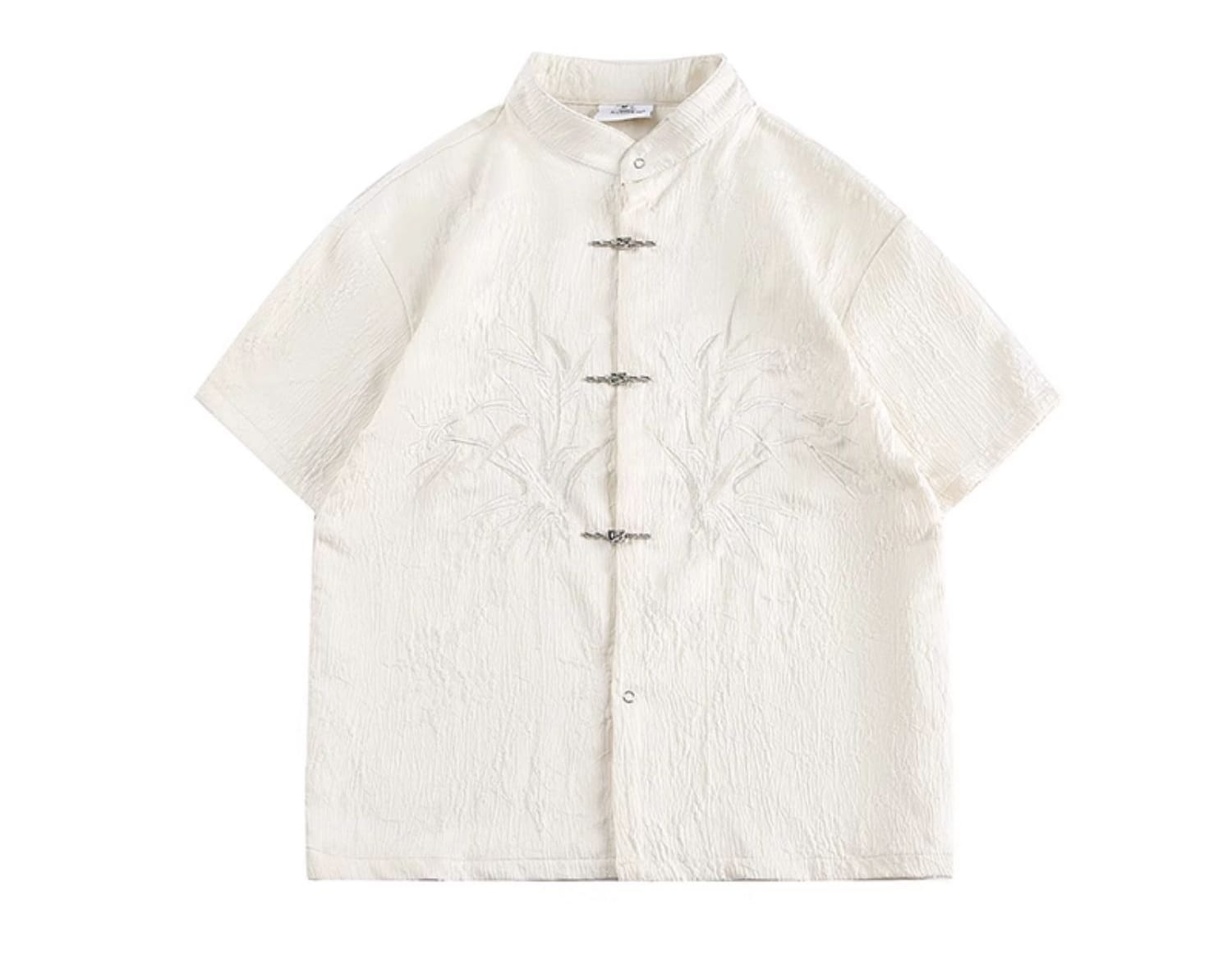 男性用のチャイナ半袖シャツ