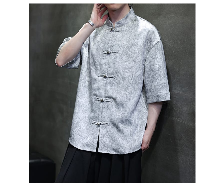 メンズの中国服のシャツ