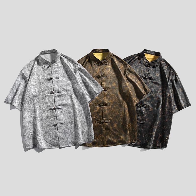 アイスシルクを使った半袖シャツ。涼しく着られる復古風アイテム