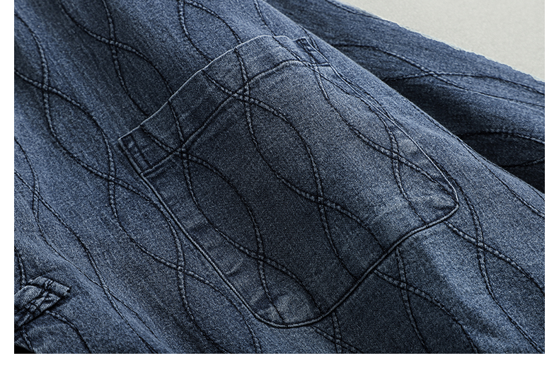 男性のチャイナデニムジャケット