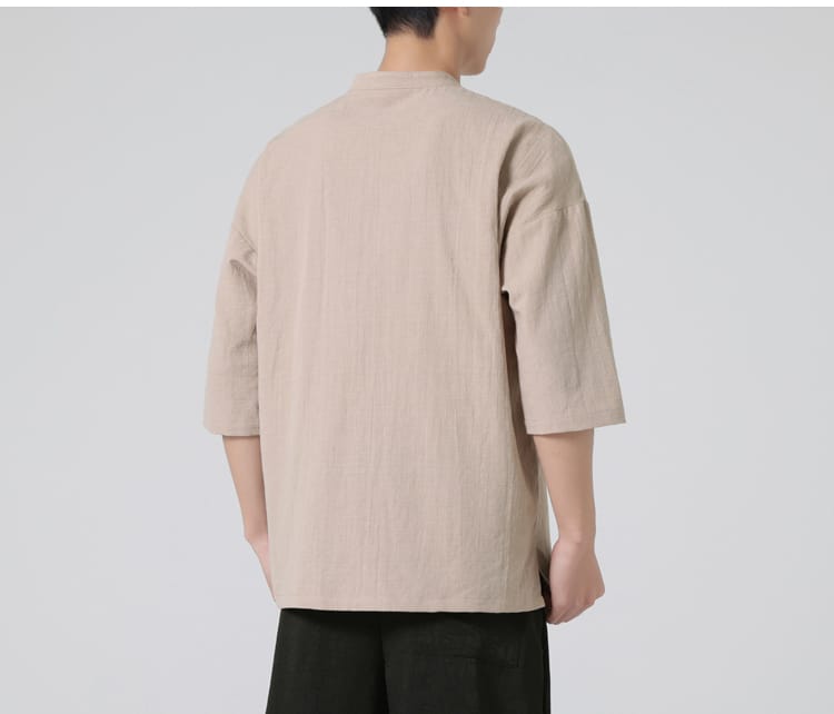 男性用のチャイナ風カジュアルシャツ