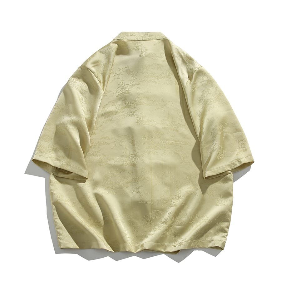 メンズのチャイナ風カジュアル半袖シャツ