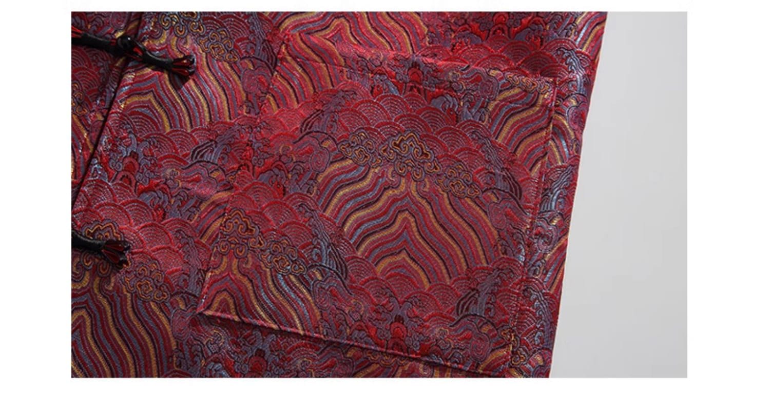 男性用のチャイナ風カジュアルベスト