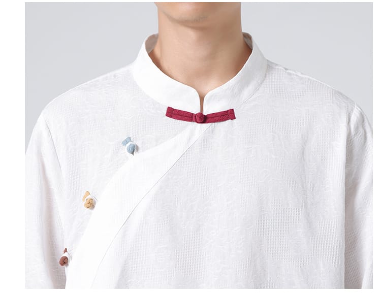 メンズの漢服半袖シャツ