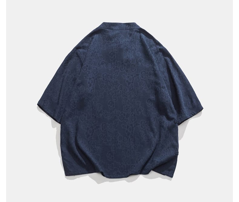 メンズのチャイナ風カジュアル半袖シャツ