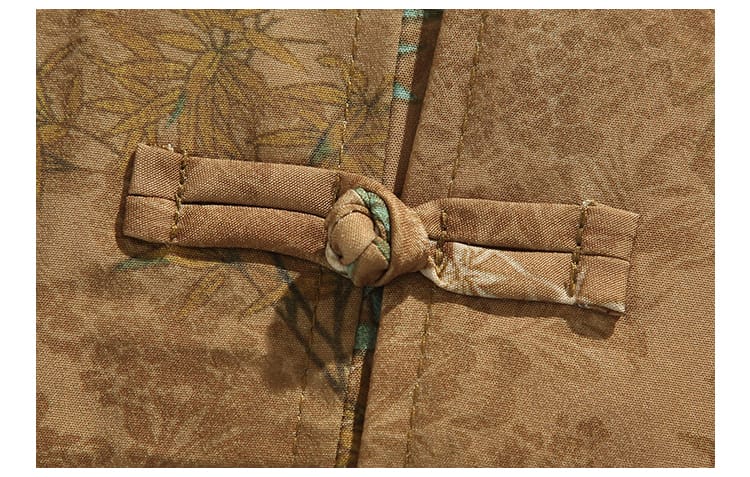 メンズの漢服風半袖シャツ