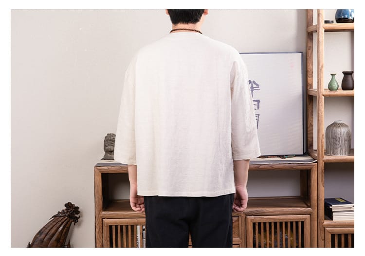 中国風メンズカジュアルTシャツ