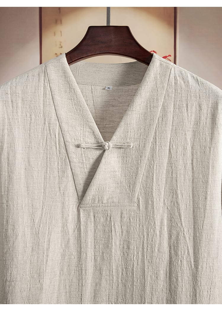 中国風プルオーバーTシャツ