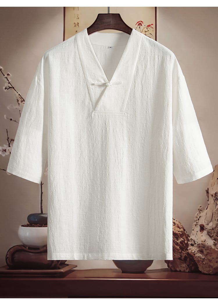 チャイナ服のかぶりシャツ