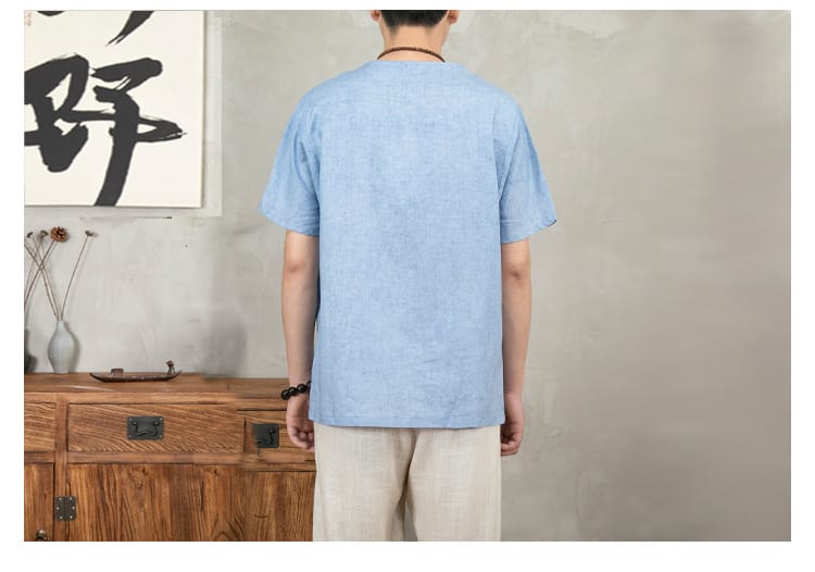 中国風メンズカジュアルTシャツ