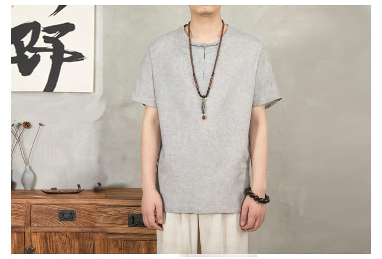 チャイナ仕様のカジュアルTシャツ