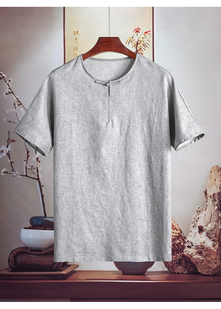 中国風プルオーバーTシャツ