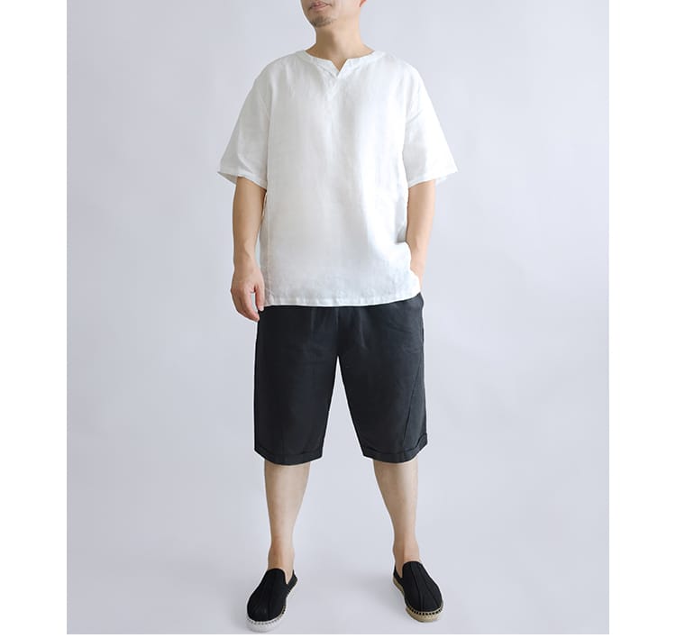 男性用のチャイナ半袖Tシャツ