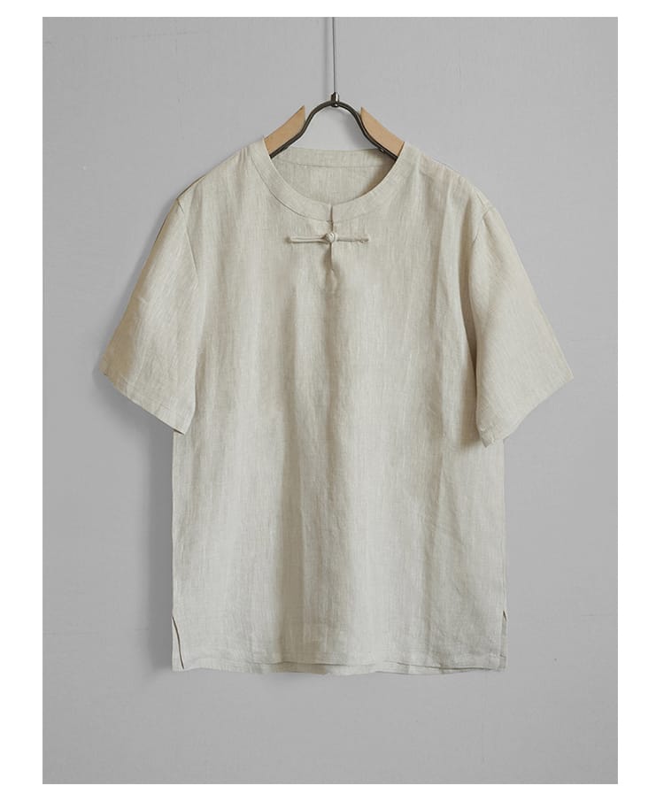 男性用のチャイナ半袖Tシャツ