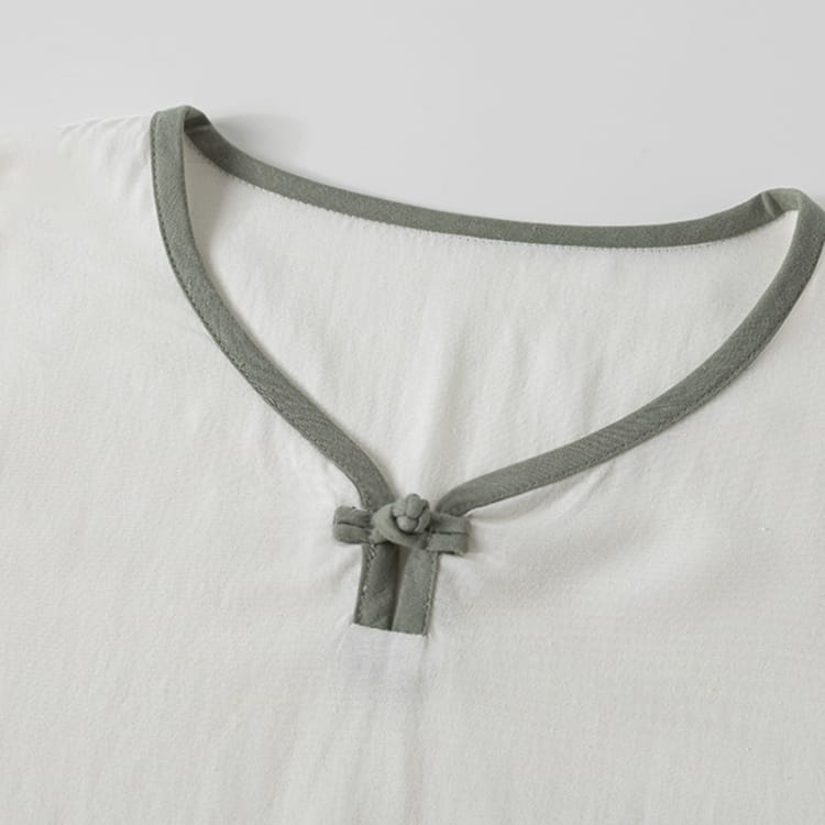 メンズのチャイナボタンTシャツ