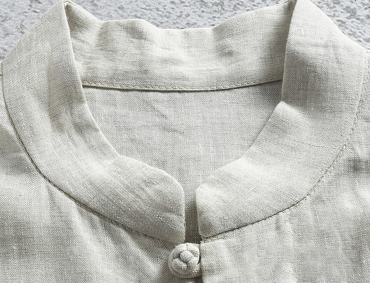 メンズの中華風カジュアルシャツ