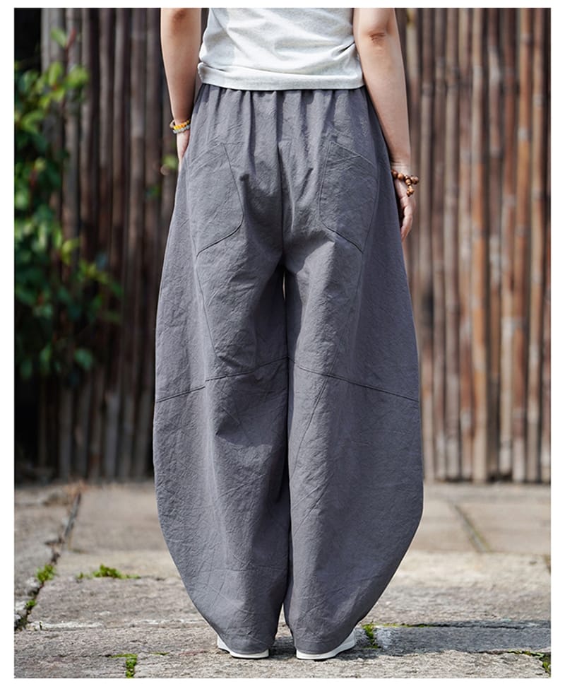 男性用のチャイナ風ダボパンツ