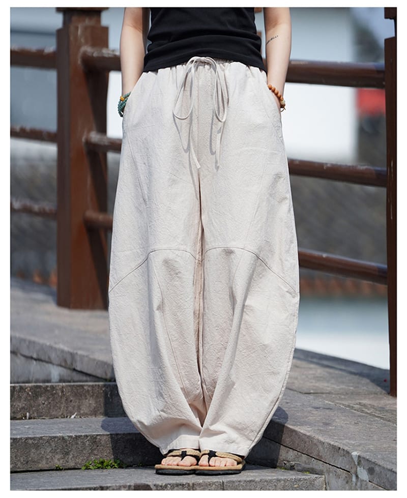 メンズのチャイナ風エスニックパンツ