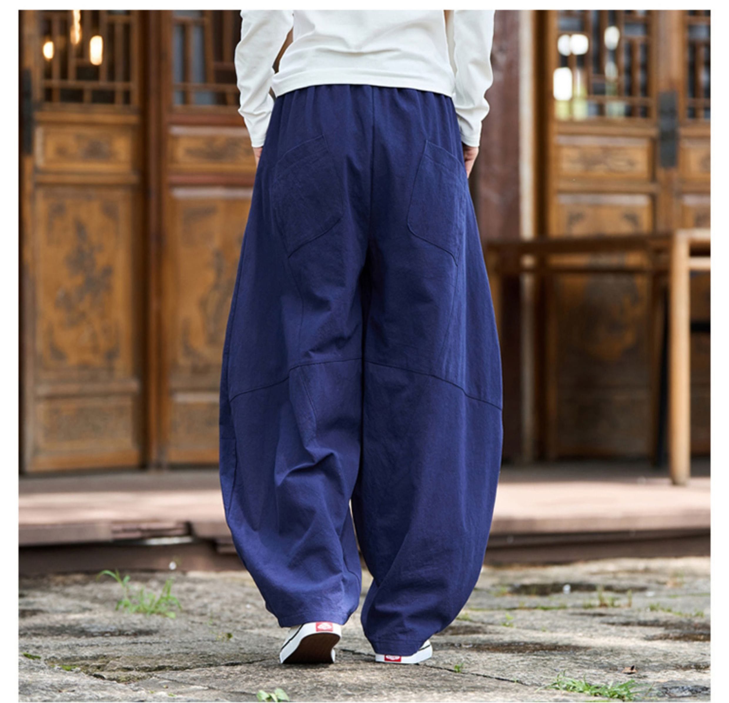 男性用のチャイナカンフーパンツ