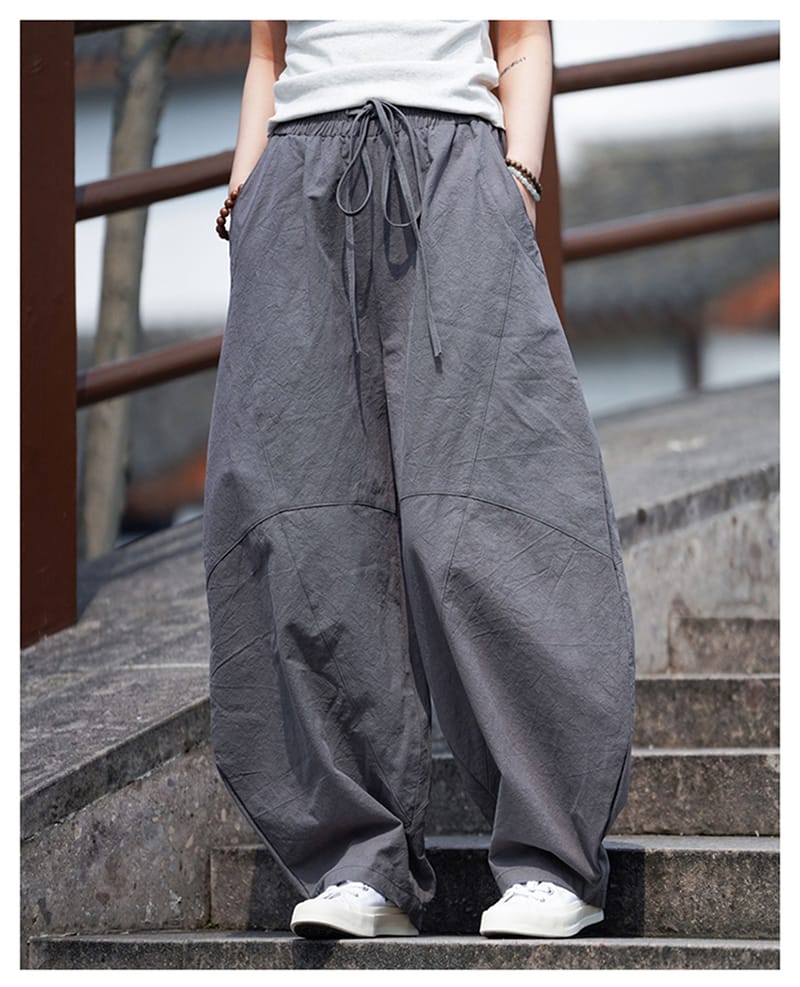 男性用のチャイナ風ハーレムパンツ