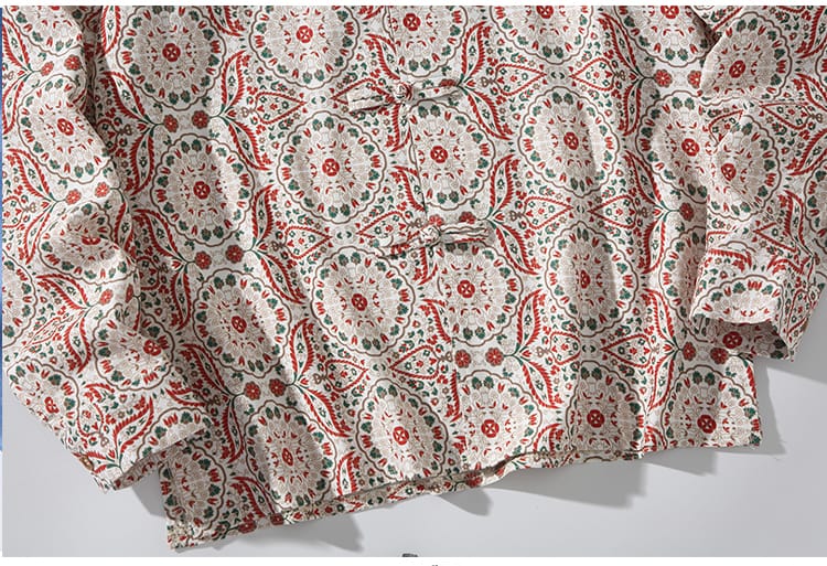 男性用のチャイナ風カジュアルシャツ