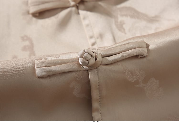 男性用のチャイナ風アイスシルクシャツ