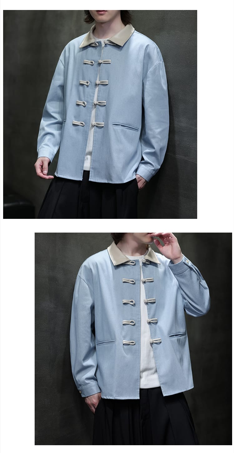 男性用のジージャン風ちゃいなジャケット