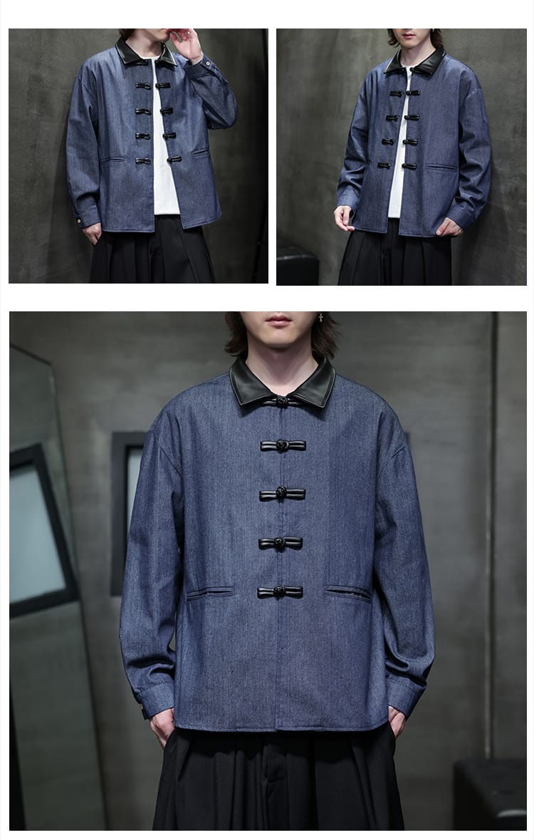 メンズのチャイナ風ジージャン