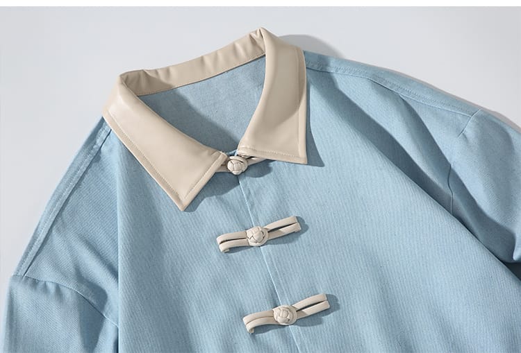 男性用のデニムチャイナジャケット