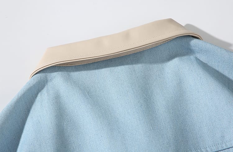 メンズのチャイナ風デニム長袖ジャケット