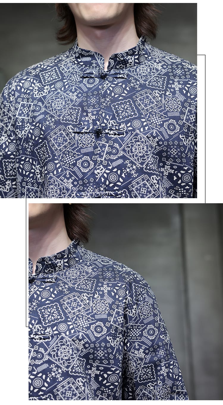 男性用の民族衣装カジュアルシャツ