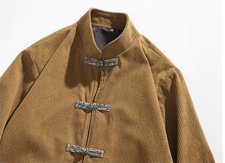 男性用のコーデュロイカンフー服