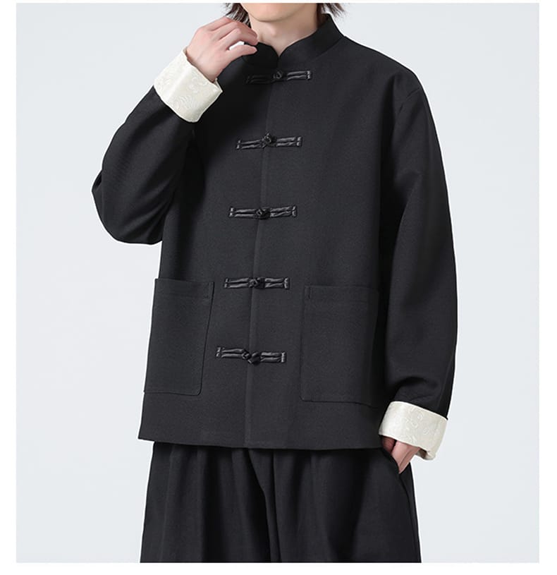 メンズの中国ユニセックス長袖ジャケット