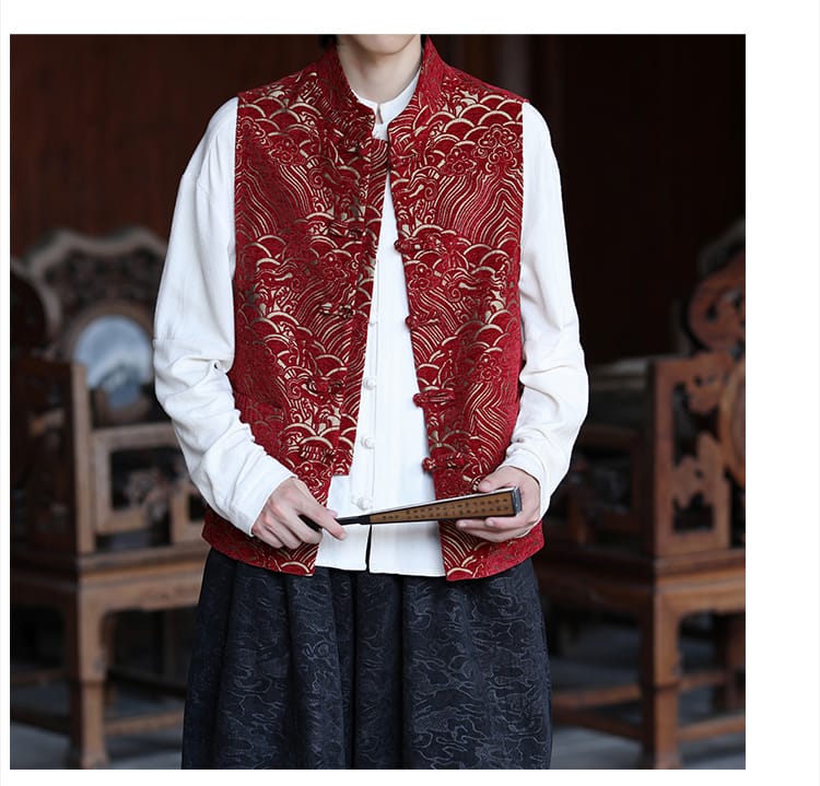 メンズのチャイナベスト