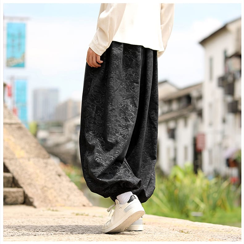 メンズのカンフーパンツ