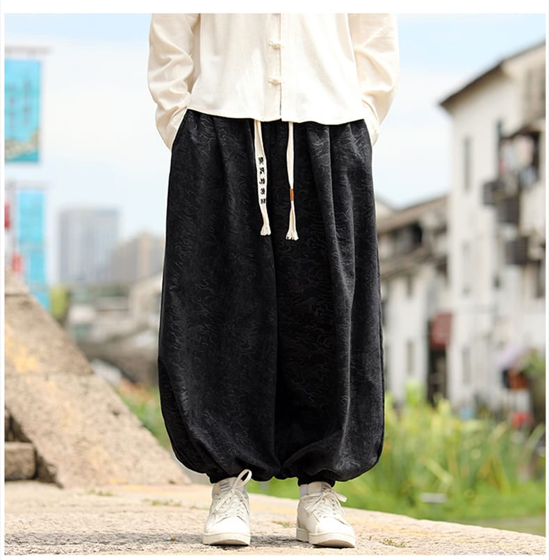 メンズの中国風パンツ