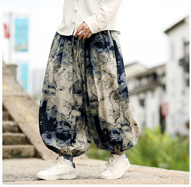 メンズのチャイナイージーパンツ