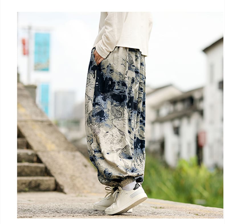 メンズのカンフーパンツ