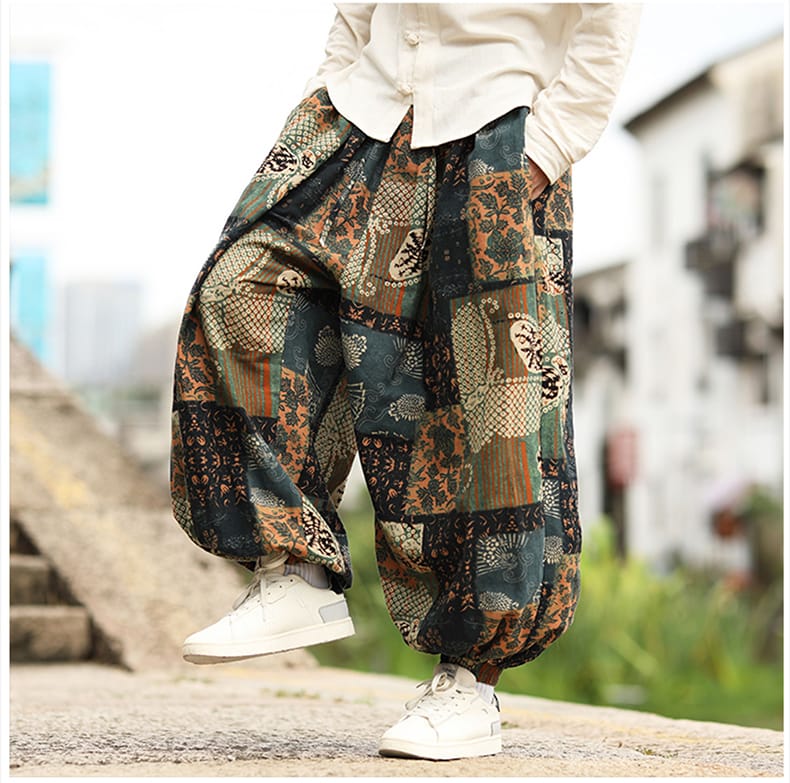 メンズの中国風パンツ