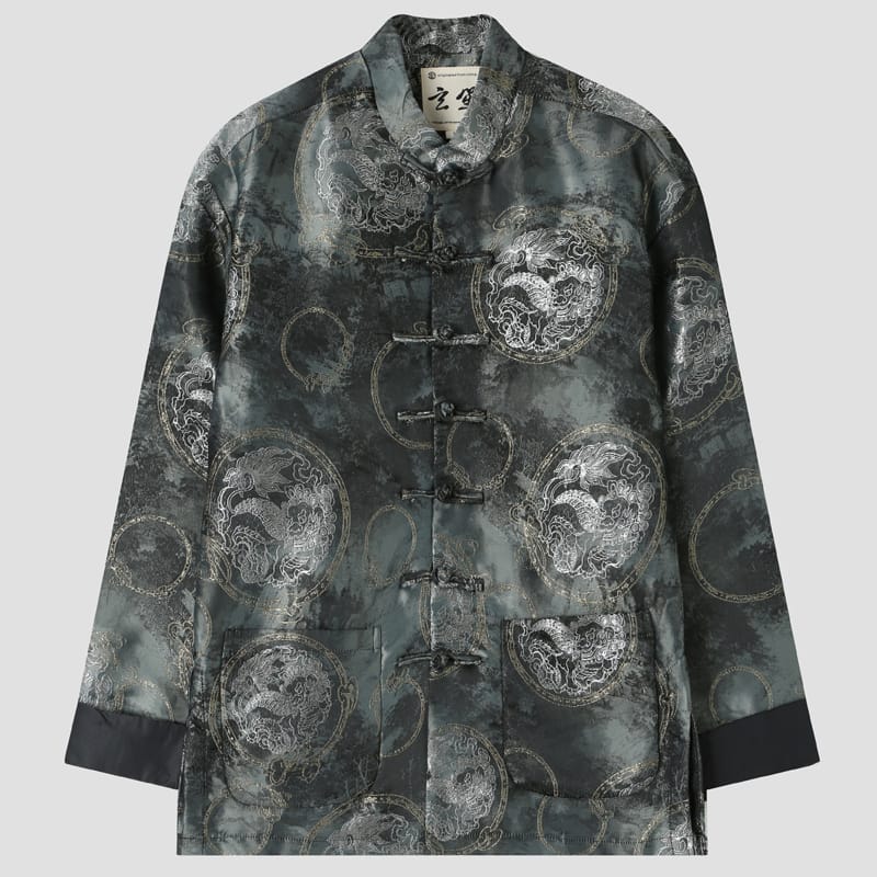 麒麟（きりん）のジャカード織りが施された高級ジャケット